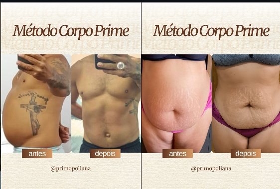 Antes e depois — Método Corpo Prime
